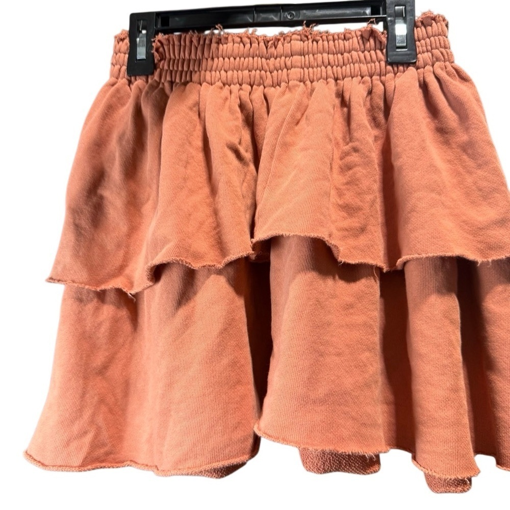 Aerie A-Line Tiered Skirt in Peach